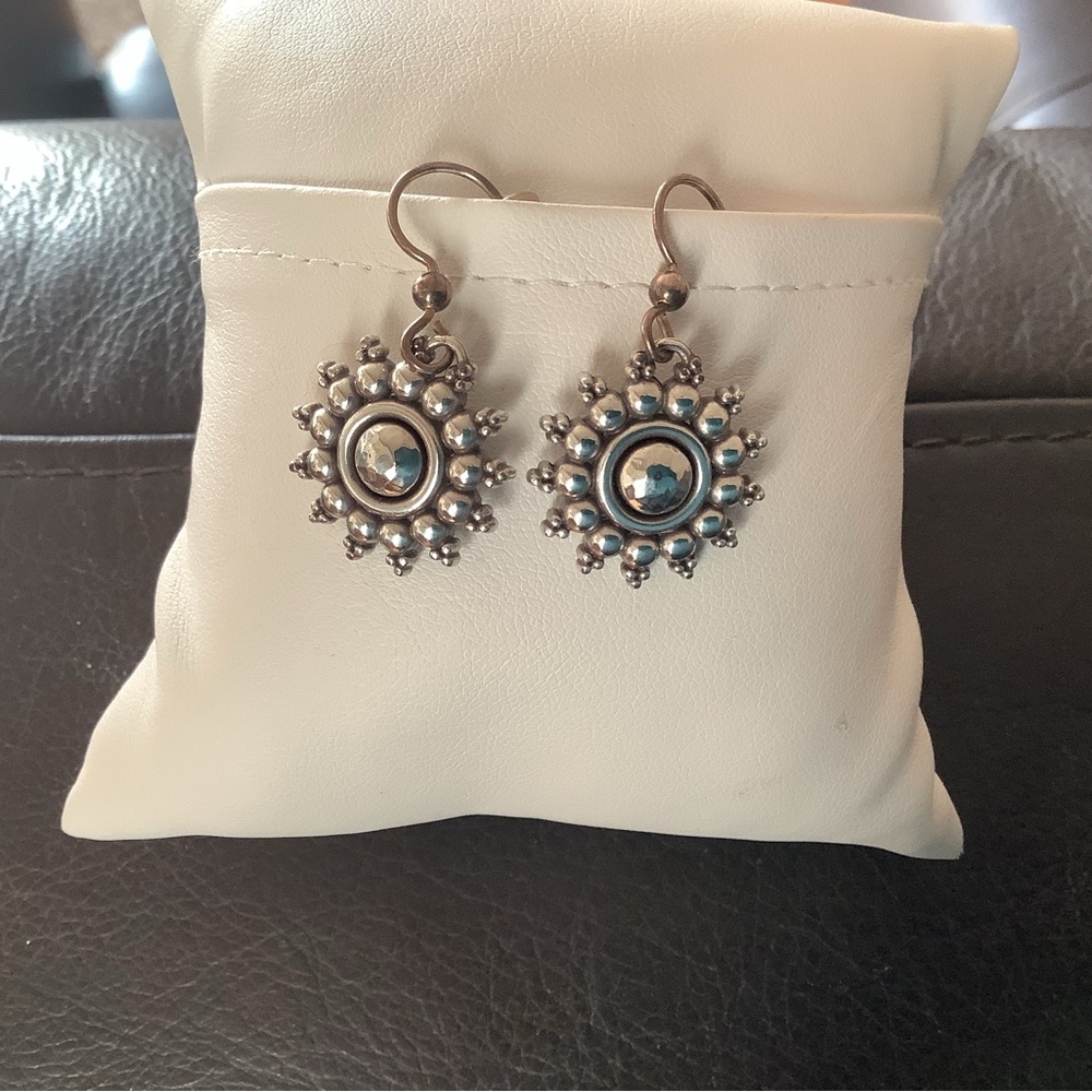 Brighton silver drop earrings